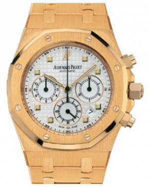 Audemars Piguet Royal Oak Chronograph Rose Gold White Dial 39mm 25960OR.OO.1185OR.01