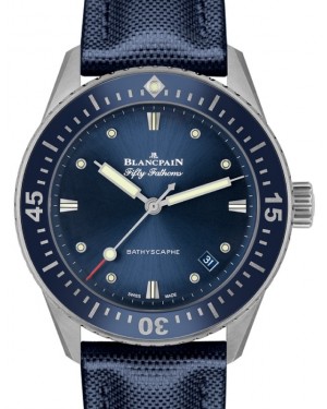 Blancpain Fifty Fathoms Bathyscaphe Stainless Steel 38mm Blue Dial 5100 1140 O52A