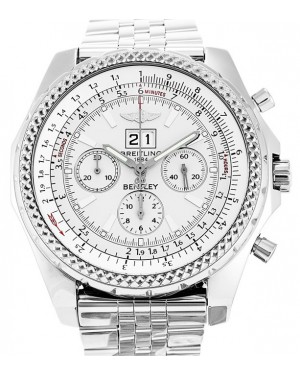 Breitling Bentley 6.75 Chronograph A44362 White Stainless Steel 48mm Mens