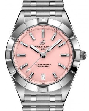 Breitling Chronomat 32 Quartz Stainless Steel Pink Dial A77310101K1A1
