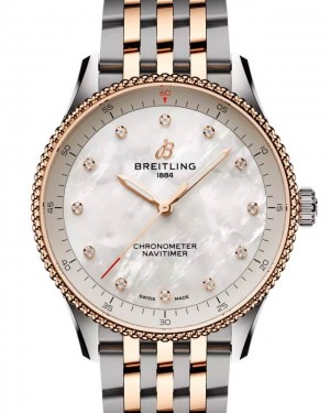 Breitling Navitimer 32 Steel/Red Gold Mother of Pearl Diamond Dial U77320E61A1U1