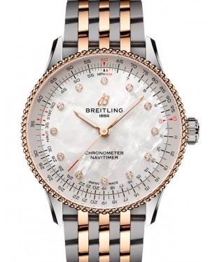 Breitling Navitimer Automatic 36 Steel/Red Gold Mother of Pearl Diamond Dial U17327211A1U1