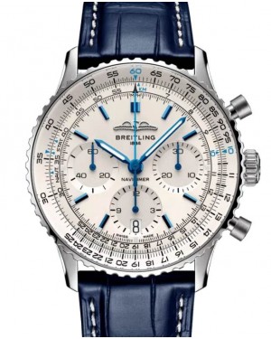 Breitling Navitimer B01 Chronograph 41 Stainless Steel Cream Dial Leather Strap AB0139A71G1P1