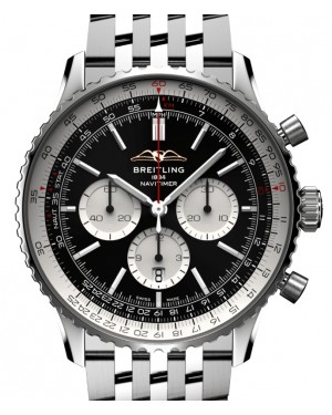 Breitling Navitimer B01 Chronograph 46 Stainless Steel Black Dial AB0137211B1A1