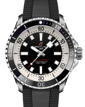 Breitling Superocean Automatic 42 Steel Black Dial Rubber Strap A17375211B1S1