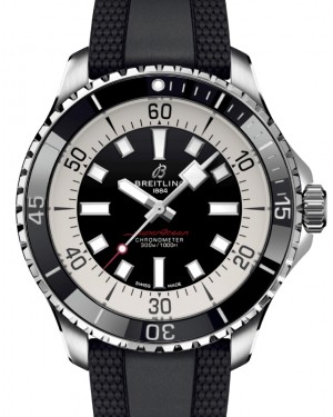 Breitling Superocean Automatic 44 Steel Black Dial Rubber Strap A17376211B1S1