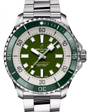 Breitling Superocean Automatic 44 Stainless Steel Green Dial A17376A31L1A1