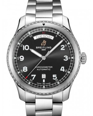 Breitling Superocean Heritage Chronograph 44 Black Dial Stainless Steel Bezel & Bracelet A13313161.B1A1 - BRAND NEW