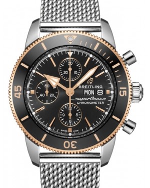 Breitling Superocean Heritage Chronograph 44 Stainless Steel Red Gold Black Dial Bracelet U13313121B1A1