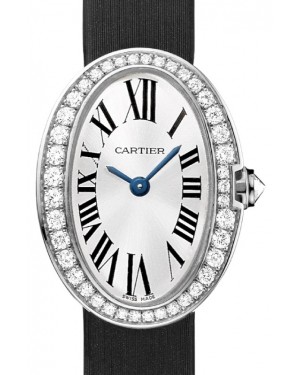 Cartier Baignoire Mini Quartz White Gold/Diamonds Silver Dial WB520027