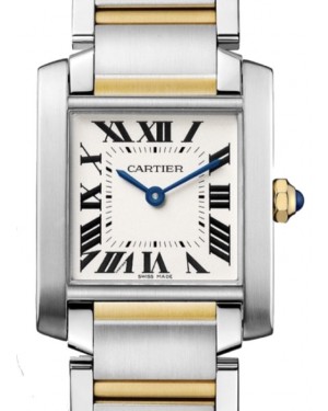 Cartier Tank Francaise Women's Watch Medium Quartz Stainless Steel Silver Dial Stainless Steel Yellow Gold Bracelet W2TA0003 - BRAND NEW