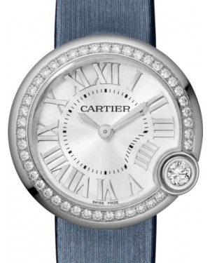 Cartier Ballon Blanc de Cartier Quartz Steel Diamond Bezel 30mm Silver Dial W4BL0003 - BRAND NEW