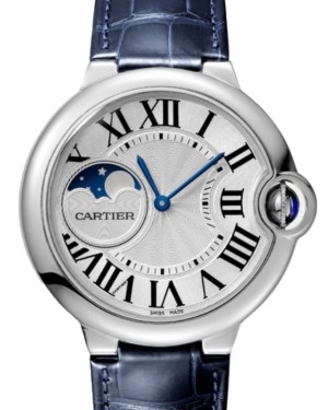 Cartier Ballon Bleu de Cartier Moonphase 37mm Stainless Steel Leather Strap WSBB0029