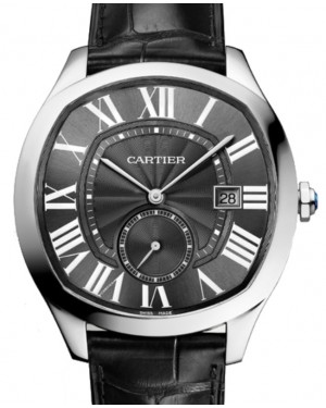 Cartier Drive De Cartier Men's Watch Automatic Large Stainless Steel Black Dial Alligator Leather Strap WSNM0009 - BRAND NEW