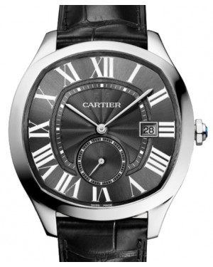 Cartier Drive De Cartier Men's Watch Automatic Large Stainless Steel Black Dial Alligator Leather Strap WSNM0018 - BRAND NEW