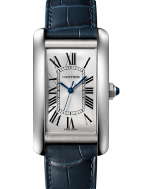 Cartier Tank Américaine Automatic Large Stainless Steel Silver Dial Alligator Leather Strap WSTA0018 - BRAND NEW