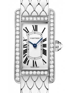 Cartier Tank Americaine Women's Watch Small Quartz White Gold Diamonds Silver Dial White Gold Bracelet WB710009 - BRAND NEW