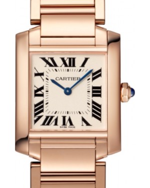 Cartier Tank Francaise Ladies Watch Medium Quartz Rose Gold Silver Dial Bracelet WGTA0030 - BRAND NEW