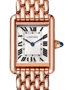 Cartier Tank Louis Cartier Ladies Watch Small Manual Winding Rose Gold Silver Dial Rose Gold Bracelet WGTA0023 - BRAND NEW