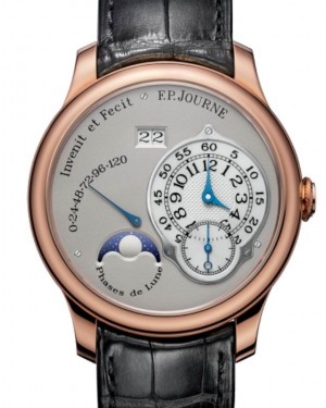 F.P.Journe Octa Lune Rose Gold 40mm Silver Dial Leather Strap - BRAND NEW