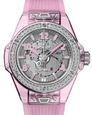 Hublot Big Bang 3-Hands One Click Pink Sapphire Diamonds 39mm 465.JP.4802.RT.1204 - BRAND NEW