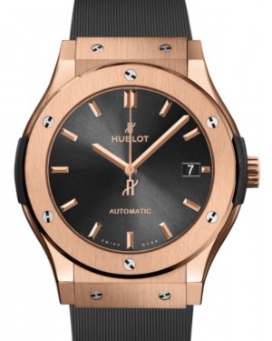 Hublot Classic Fusion 3-Hands Racing Grey King Gold 45mm Grey Dial Rubber Strap 511.OX.7081.RX - BRAND NEW
