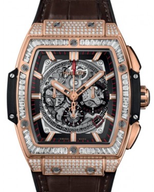 Hublot Shaped Spirit of Big Bang Chronograph King Gold Jewellery 45mm Sapphire Dial Rubber and Alligator Leather Straps 601.OX.0183.LR.0904 - BRAND NEW