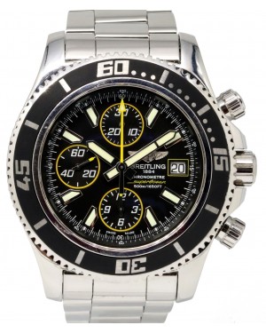 Breitling Superocean A13341 Chronograph 44mm Black Index Stainless Steel