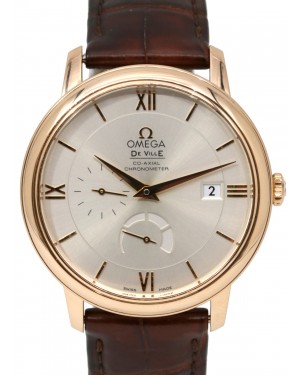 Omega De Ville 424.53.40.21.02.001 Prestige Deville Co-Axial Red Gold Leather 39.5mm BOX PAPERS