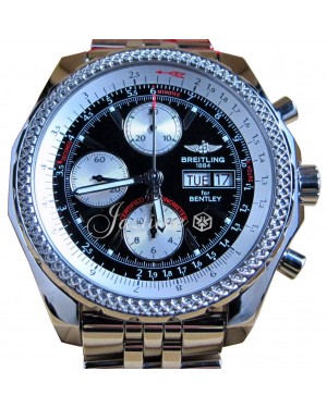 Breitling Bentley GT A13362 Black 44mm Chronograph Stainless Steel