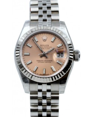 Rolex Datejust 179174 Ladies 26mm Pink Index White Gold Stainless Steel Jubilee - BRAND NEW