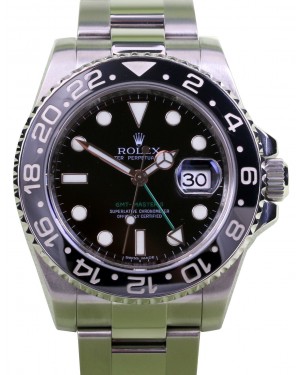 Rolex GMT-Master II Stainless Steel Black Dial Oyster Bracelet 116710LN - PRE-OWNED 