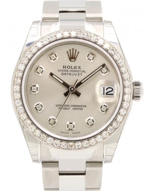 Rolex Datejust 31 Lady Midsize Stainless Steel Silver Diamond Dial & Bezel Oyster Bracelet 278240 - BRAND NEW