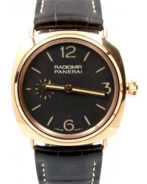 Panerai PAM 439 Radiomir Oro Rosso Brown Tobacco 42mm Red Gold Leather - BRAND NEW