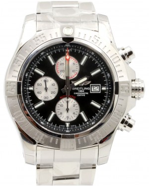 Breitling A1337111|BC29|168A Super Avenger II 48mm Black Index Stainless Steel BRAND NEW