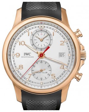 IWC Schaffhausen IW390501 Portugieser Perpetual Calendar Digital Date-Month Edition “75th Anniversary” Silver Plated Arabic Red Gold Black Rubber 43.5mm Automatic