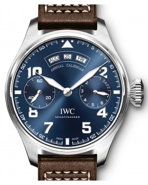 IWC Big Pilot’s Watch Annual Calendar Edition “Le Petit Prince” IW502703 Blue Arabic White Gold Leather 46.2mm - BRAND NEW