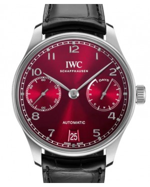 IWC Portugieser Automatic Stainless Steel 42.3mm Red Dial IW500714