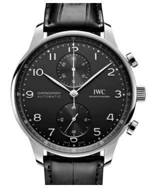 IWC Portugieser Chronograph Stainless Steel 41mm Black Dial IW371609