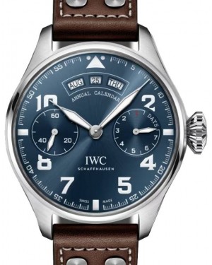 IWC Big Pilot's Watch Annual Calendar Edition "Le Petit Prince" Stainless Steel Blue Dial IW502710 - BRAND NEW