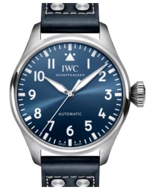 IWC Pilot's Watch Big 43 Stainless Steel Blue Dial Leather Strap IW329303