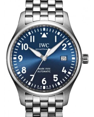 IWC Pilot’s Watch Mark XVIII Edition “Le Petit Prince” Blue Dial Stainless Steel Bezel & Bracelet IW327016 - BRAND NEW