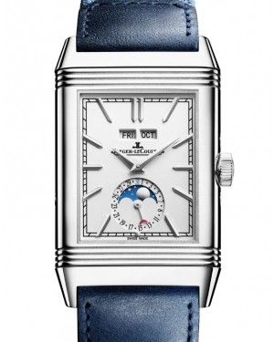 Jaeger-LeCoultre Reverso Tribute Duoface Calendar Stainless Steel 49.4 x 29.9mm Silver & Blue Dial Q3918420 - BRAND NEW