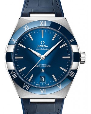 Omega Constellation Co-Axial Master Chronometer Stainless Steel 131.33.41.21.03.001 Blue 41mm Leather - BRAND NEW
