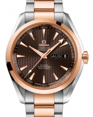 Omega Seamaster Aqua Terra 150M Co-Axial Chronometer Annual Calendar 43mm Stainless Steel Red Gold Grey Dial Steel Red Gold Bracelet 231.20.43.22.06.002 - BRAND NEW