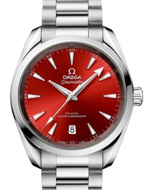 Omega Seamaster Aqua Terra 150M Co-Axial Master Chronometer 38mm Stainless Steel Red Index Dial Steel Bracelet 220.10.38.20.13.003 - BRAND NEW
