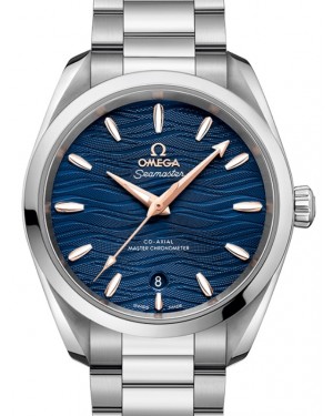 Omega Seamaster Aqua Terra 150M Co-Axial Master Chronometer Ladies 38mm Stainless Steel Blue Dial Steel Bracelet 220.10.38.20.03.002 - BRAND NEW
