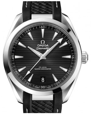 Omega Seamaster Aqua Terra 150M Co-Axial Master Chronometer 41mm Stainless Steel Black Dial Rubber Strap 220.12.41.21.01.001 - BRAND NEW