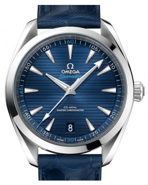 Omega Seamaster Aqua Terra 150M Co-Axial Master Chronometer 41mm Stainless Steel Blue Dial Alligator Leather Strap 220.13.41.21.03.001 - BRAND NEW