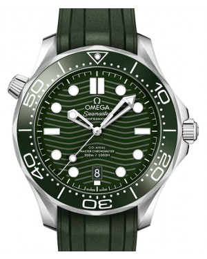 Omega Seamaster Diver 300M 42mm Stainless Steel Green Dial Rubber Strap 210.32.42.20.10.001